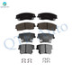 Set of 8 Front-Rear Ceramic Brake Pad Kit For 2010 Dodge Charger RWD