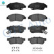 Set of 8 Front-Rear 7443-D564 Ceramic Brake Pad Kit For 1994 1995 Honda Civic DEL SOL