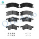 Set of 8 Front-Rear Ceramic Brake Pad Kit For 1999-2004 Jeep Grand Cherokee