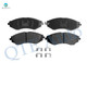 Front Ceramic Brake Pad Kit For 2009 2010 Pontiac G3 Base