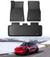 Set of 3 Injection Molded Floor Mats For 2020-2025 Tesla Y