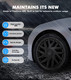 Set of 4 Wheel Covers Refresh Edition Hubcaps Matte Black For 2023-2025 Tesla 3 18 Inch Wheel