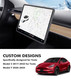Silicone Case Center Console Screen Frame For 2017-2025 Tesla 3 Gray