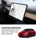 Silicone Case Center Console Screen Frame For 2020-2025 Tesla Y black