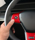Steering Wheel Panel Wrap Kit Cover Trim For 2020-2025 Tesla Y Painted Red Steering Wheel Panel Wrap Kit Cover Trim For 2020-2025 Tesla Y Painted Red
