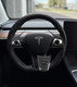 Steering Wheel Panel Wrap Kit For 2020-2025 Tesla Y High Gloss Carbon Fiber Steering Wheel Panel Wrap Kit For 2020-2025 Tesla Y High Gloss Carbon Fiber