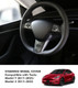 Steering Wheel Panel Wrap Kit For 2020-2025 Tesla Y High Gloss Carbon Fiber Steering Wheel Panel Wrap Kit For 2020-2025 Tesla Y High Gloss Carbon Fiber