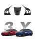 Steering Wheel Panel Wrap Kit For 2020-2025 Tesla Y High Gloss Carbon Fiber