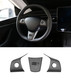 Steering Wheel Panel Wrap Kit Cover Trim For 2020-2025 Tesla Y Matte Carbon
