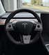 Steering Wheel Panel Wrap Kit Cover Trim For 2020-2025 Tesla Y Matte Carbon