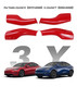 Gear Shift Cover Accessories For 2020-2025 Tesla Y Red Bright Carbon