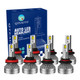 Set 8 9005/HB3/H10 H8/H9/H11 LED Bulb Daytime Running High Beam Low Beam Fog Light 140W, Voltage 12V, 6000K, 30,000 hours, IP68, Operating Temperature -15c~105c For 2015 Subaru XV Crosstrek