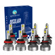 Set 8 9005/HB3/H10 H8/H9/H11 LED Bulb Daytime Running High Beam Low Beam Fog Light 140W, 12V, Color Temperature 6000K, 30,000 hours, Waterproof rate IP68, -15c~105c For 2006-2015 Honda Pilot