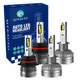 Set of 4 H13/9008 H1 LED Super Bright High Beam Low Beam Fog Light 140W, 12V, 6000K, Lifespan 30,000 hours, Waterproof rate IP68, Operating Temperature -15c~105c For 2004-2007 Mercury Monterey