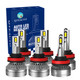 6PC H8/H9/H11 LED Super Bright High Beam Low Beam Fog Light 140W, Voltage 12V, 6000K, 30,000 hours, Waterproof rate IP68, Operating Temperature -15c~105c For 2020-2022 Nissan Rogue Sport
