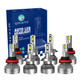 Set 8 H8/H9/H11 H7 LED Bulb Daytime Running High Beam Low Beam Fog Light 140W, 12V, 6000K, Lifespan 30,000 hours, Waterproof rate IP68, Operating Temperature -15c~105c For 2012-2015 BMW X1