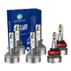 Set of 6 H9/H8/H11 H1 LED Super Bright High Beam Low Beam Fog Light 140W, 12V, 6000K, Lifespan 30,000 hours, Waterproof rate IP68, Operating Temperature -15c~105c For 2006-2008 Mazda 6