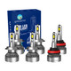 Set of 6 H7 H11/H9/H8 LED Super Bright High Beam Low Beam Fog Light 140W, 12V, Color Temperature 6000K, Lifespan 30,000 hours, Waterproof rate IP68, -15c~105c For 2008-2010 Mercedes-Benz C350