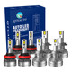 Set of 8 H8/H9/H11 H7 LED Bulb Super Bright Daytime Running High Beam Low Beam Fog Light 140W, 12V, 6000K, Lifespan 30,000 hours, IP68, -15c~105c For 2011-2013 BMW 335I Xdrive