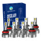 Set of 8 H8/H9/H11 H7 LED Bulb Super Bright Daytime Running High Beam Low Beam Fog Light 140W, 12V, 6000K, Lifespan 30,000 hours, Waterproof rate IP68, -15c~105c For 2008-2011 BMW 128I