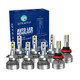 Set of 8 H7 H8/H9/H11 LED Bulb Super Bright Daytime Running High Beam Low Beam Fog Light 140W, 12V, 6000K, Lifespan 30,000 hours, Waterproof rate IP68, -15c~105c