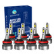 Set of 8 H8/H9/H11 LED Bulb Super Bright Daytime Rumning High Beam Low Beam Fog Light, 12V 140W, 6000K, 30,000 hours, IP68, Operating Temperature -15c~105c For 2005-2013 Buick Lacrosse