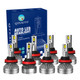 Set of 8 H8/H9/H11 LED Bulb Super Bright Daytime Rumning High Beam Low Beam Fog Light 140W, 12V, 6000K, 30,000 hours, IP68, Operating Temperature -15c~105c For 2005-2013 Buick Lacrosse