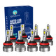 Set of 8 H8/H9/H11 LED Bulb Super Bright Daytime Rumning High Beam Low Beam Fog Light 140W, 12V, Color Temperature 6000K, 30,000 hours, IP68, -15c~105c For 2017 2018 Jeep Grand Cherokee