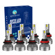 Set of 8 9006/HB4 9005/HB3/H10 H8/H9/H11 LED Bulb Super Bright Daytime Rumning High Beam Low Beam Fog Light 140W, Voltage 12V, 6000K, 30,000 hours, -15c~105c For 2005-2008 Pontiac Grand Prix
