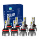 Set of 8 9005/HB3/H10 H8/H9/H11 LED Bulb Daytime Running High Beam Low Beam Fog Light 140W, 12V, 6000K, 30,000 hours, Waterproof rate IP68, -15c~105c For 2010 2011 Honda Accord Crosstour
