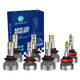 Set of 8 9006/HB4 9005/HB3/H10 LED Bulb H8/H9/H11 LED Bulb High Beam Low Beam Fog Light Daytime Running 140W, 12V 6000K 30,000 hours IP68 -15c~105c For 2005-2008 Pontiac Grand Prix