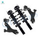 Set of 4 Front Lower Control Arm Ball Joint-Quick Complete Strut-Coil Spring Assembly For 2009-2012 Chevrolet Traverse