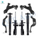 Set of 8 Front Lower Control Arm Ball Joint-Suspension Strut Assembly-Rear Upper Rearward Control Arm-Shock Absorber For 2013-2017 Buick Enclave
