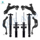 Set of 8 Front Lower Control Arm Ball Joint-Suspension Strut Assembly-Rear Upper Rearward Control Arm-Shock Absorber For 2009-2012 Chevrolet Traverse