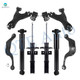Set of 8 Front Lower Control Arm Ball Joint-Suspension Strut Assembly-Rear Upper Rearward Control Arm-Shock Absorber For 2007-2010 Saturn Outlook Monotube Performance Upgrade