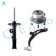 Set of 3 Front Right Lower Control Arm Ball Joint-Wheel Hub Bearing Assembly-Suspension Strut Assembly For 2011 2012 Ford Explorer