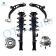 Set of 6 Front Lower Control Arm Ball Joint-Wheel Hub Bearing Assembly-Quick Complete Strut-Coil Spring Assembly For 2011 2012 Ford Explorer AWD