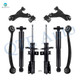 Set of 8 Front Lower Control Arm Ball Joint-Rear Upper Forward Control Arm-Suspension Strut Assembly-Shock Absorber For 2013-2017 Chevrolet Traverse