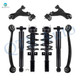 Set of 8 Front Lower Control Arm Ball Joint-Rear Upper Forward Control Arm-Quick Complete Strut-Coil Spring Assembly-Shock Absorber For 2007-2010 Saturn Outlook