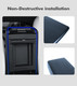 Matte Finish Black Carbon Fiber Pattern Armrest Cover For 2017-2023 Tesla 3 Except Highland, 2020-2025 Tesla Y