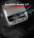 Rear Air Vent Frame For 2017-2023 Tesla 3 Except Highland, 2020-2025 Tesla Y Matte Carbon Fiber