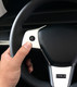 Steering Wheel Panel Wrap Kit Cover Trim For 2017-2023 Tesla 3 Except Highland, 2020-2025 Tesla Y Baked White