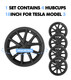 Set of 4 Wheel Covers Hubcaps Sport Style To 2017-2024 Tesla 3 18 inch Wheel Except Highland