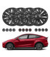 Set of 4  Straight Edge Wheel Covers Hubcaps To 2021-2024 Tesla Y 19 inch Wheel