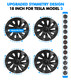Set of 4 Wheel Covers Hubcaps Cyclone Style To 2017-2023 Tesla 3 18 inch Wheel Except Highland