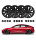 Set of 4 Wheel Covers Hubcaps Cyclone Style To 2017-2023 Tesla 3 18 inch Wheel Except Highland