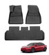 Set of 3 Floor All-Weather TPE Floor Mats Liner Carpet To 2017-2023 Tesla Model 3 Except Highland, essential Tesla Accessories To Model 3