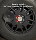 Set of 4 Wheel Center Cap Accessories For 2024-2025 Tesla Cybertruck Matte Black
