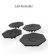 Set of 4 Wheel Center Cap Accessories For 2024-2025 Tesla Cybertruck Matte Black