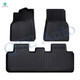 Set of 3 Floor Mats Carpets To 2020-2025 Tesla Y